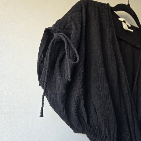 H&M Women's Black 1 Piece Cut Out Black Jumper Pant Suit Medium - Picture 5 of 12